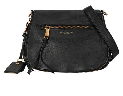 Recruit Nomad Saddle, £90, Handbags, Black, Leather, Front view